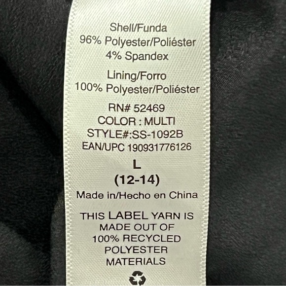 Scoop Women's Flutter Sleeve Black White Polka Dot Top with Tie Hem Size Large - Picture 5 of 9